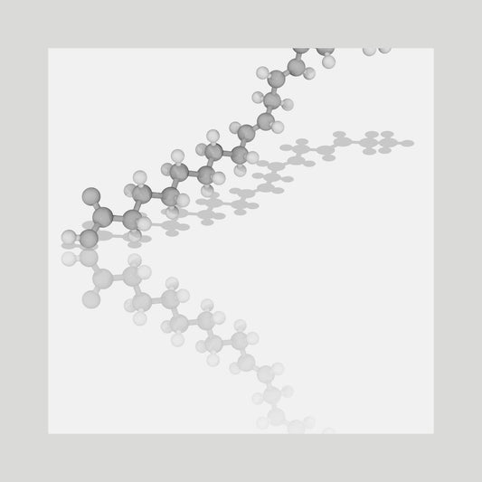 Chain of fatty acids in black and white