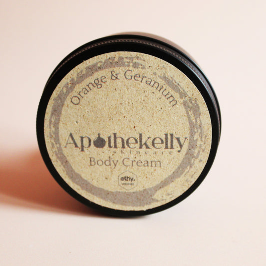 natural vegan cream with Orange & Geranium