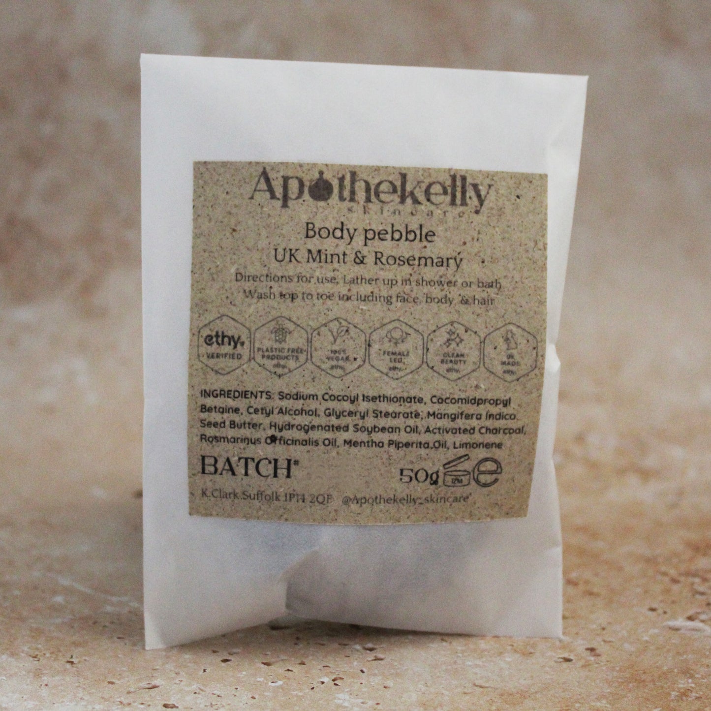 Eco Friendly Cleansing body pebble