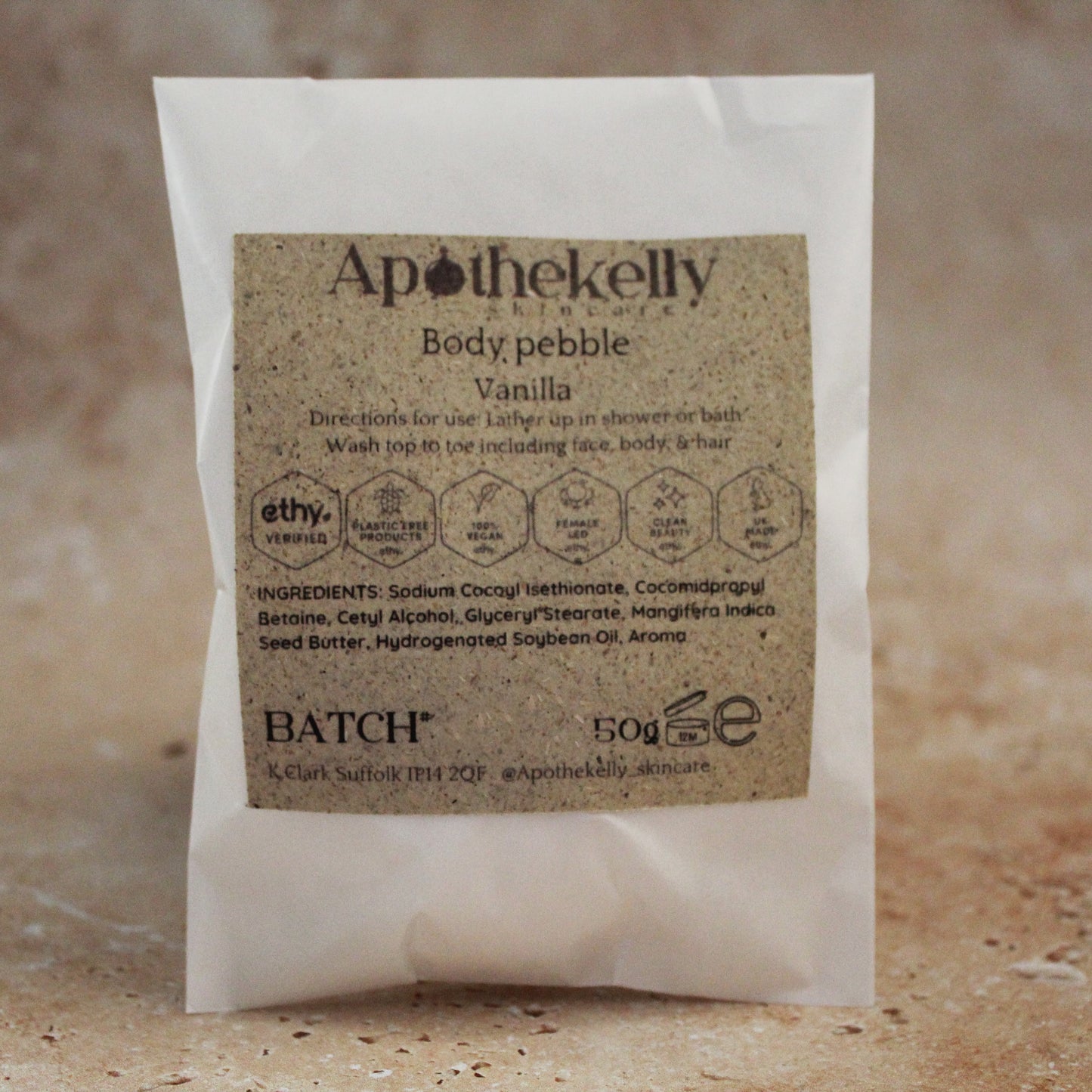 Body Pebble Vanilla Scent