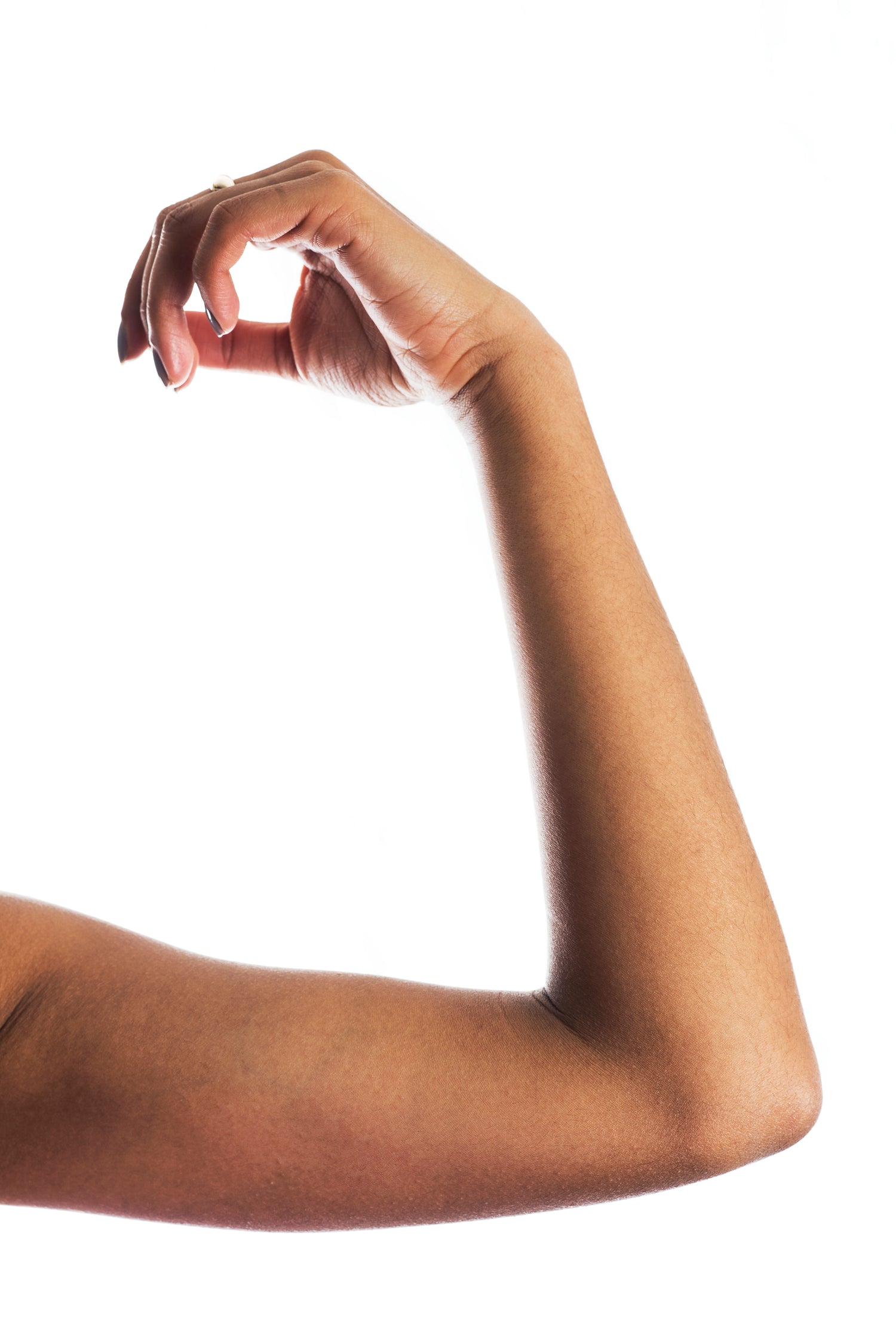Arm of a woman in slight flexed pose